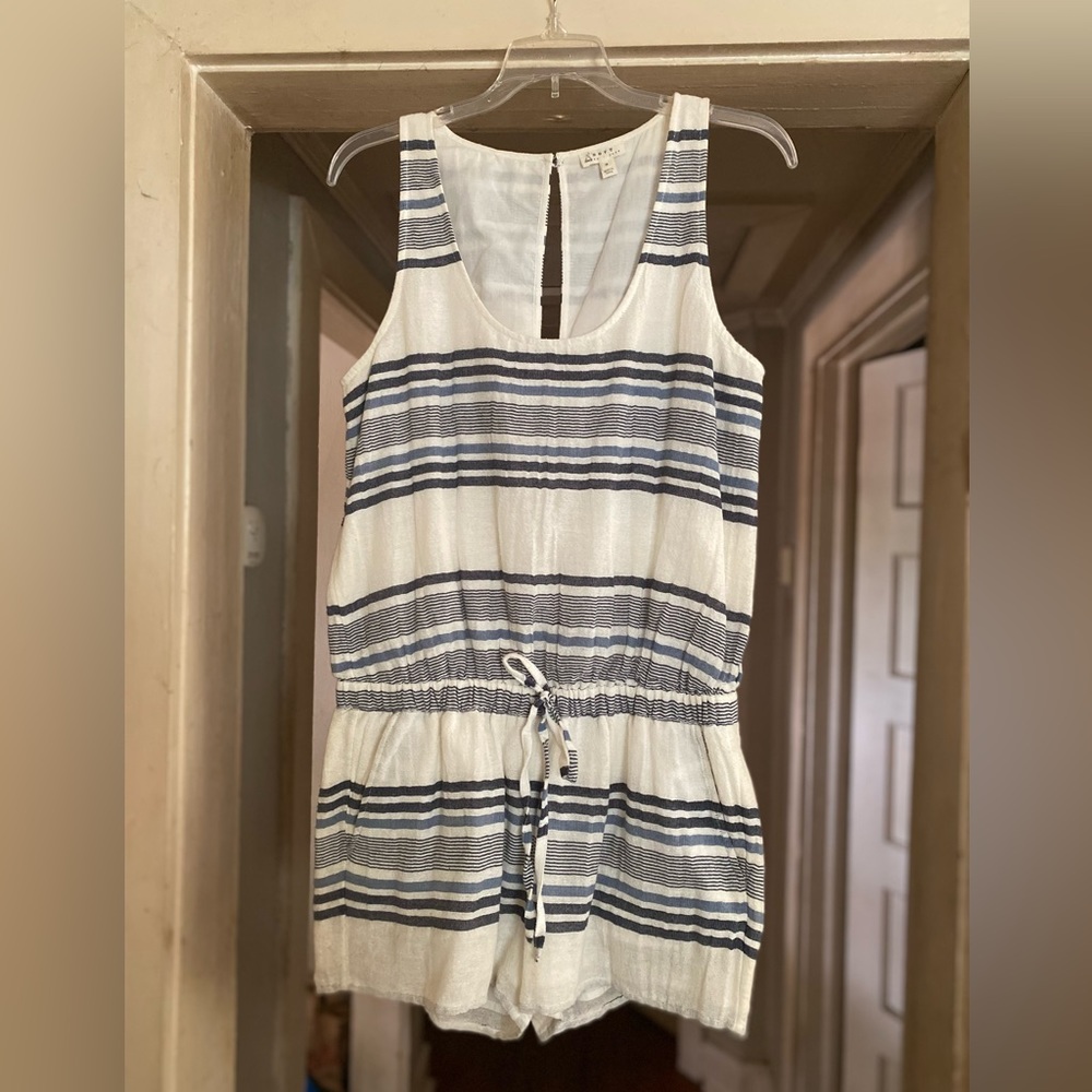 Blue & White Romper